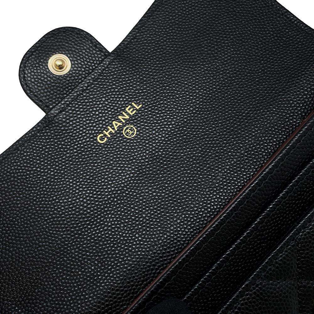 CHANEL Matelasse flap wallet BlackAP1000 Caviar Leather