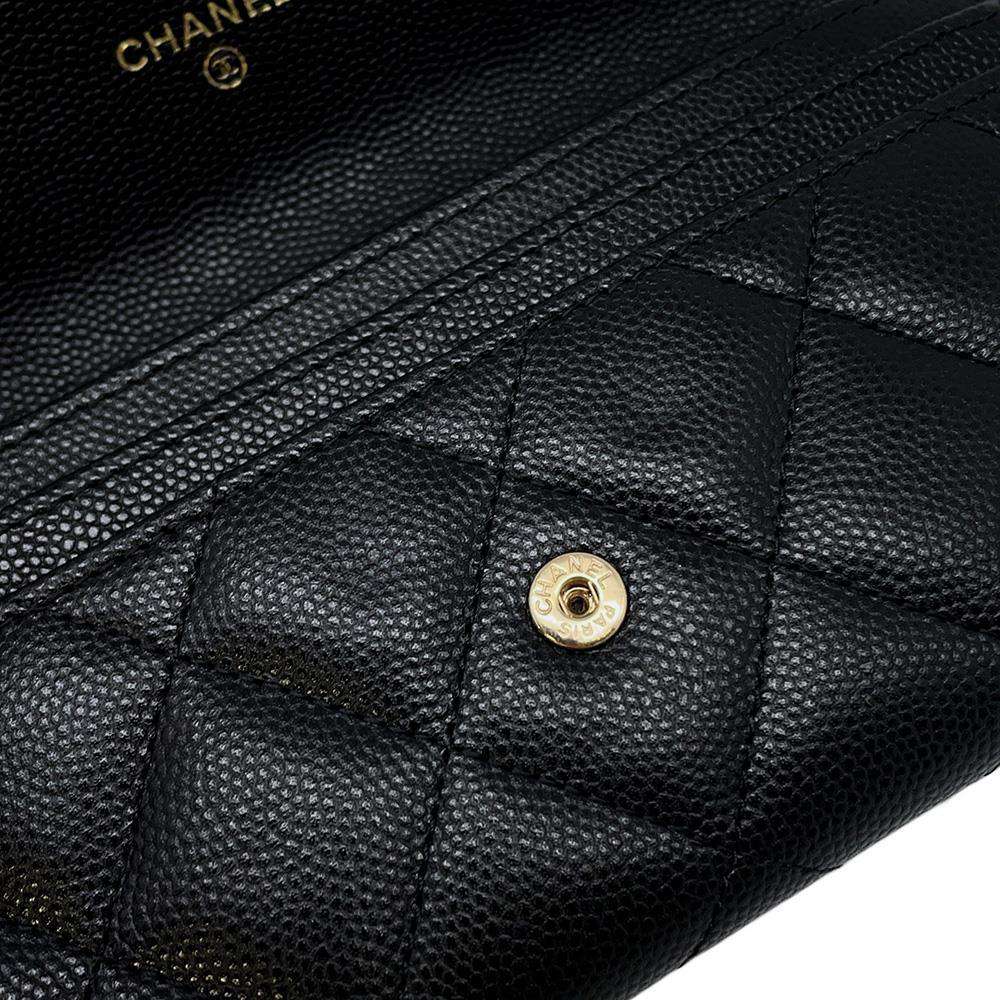 CHANEL Matelasse flap wallet BlackAP1000 Caviar Leather