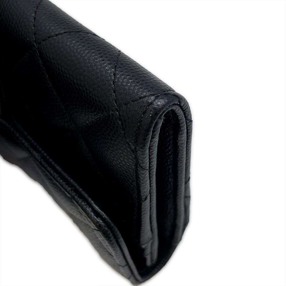 CHANEL Matelasse flap wallet BlackAP1000 Caviar Leather