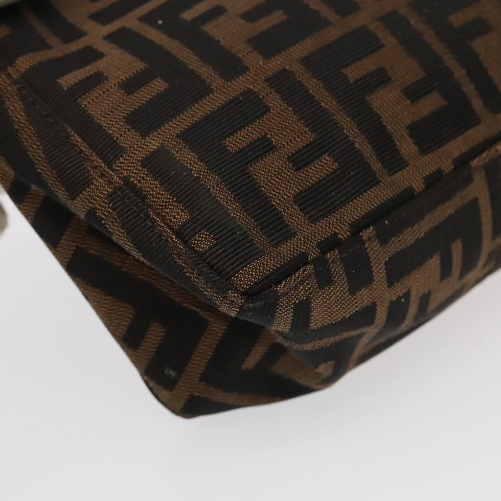FENDI Zucca Canvas Pouch Brown Black 100791