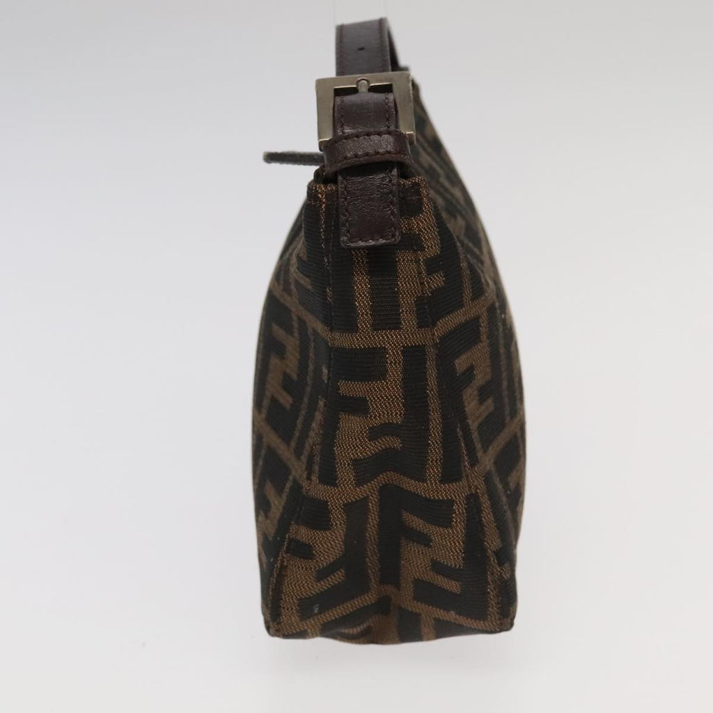FENDI Zucca Canvas Pouch Brown Black 100791