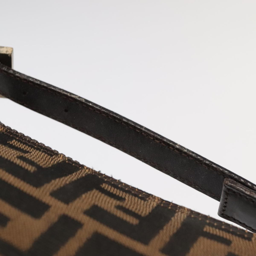 FENDI Zucca Canvas Pouch Brown Black 100791
