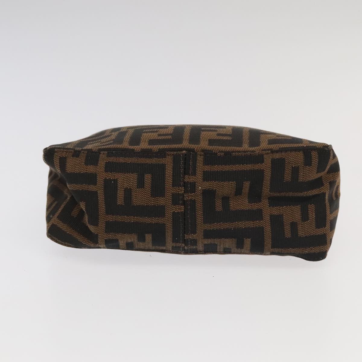 FENDI Zucca Canvas Pouch Brown Black 100791