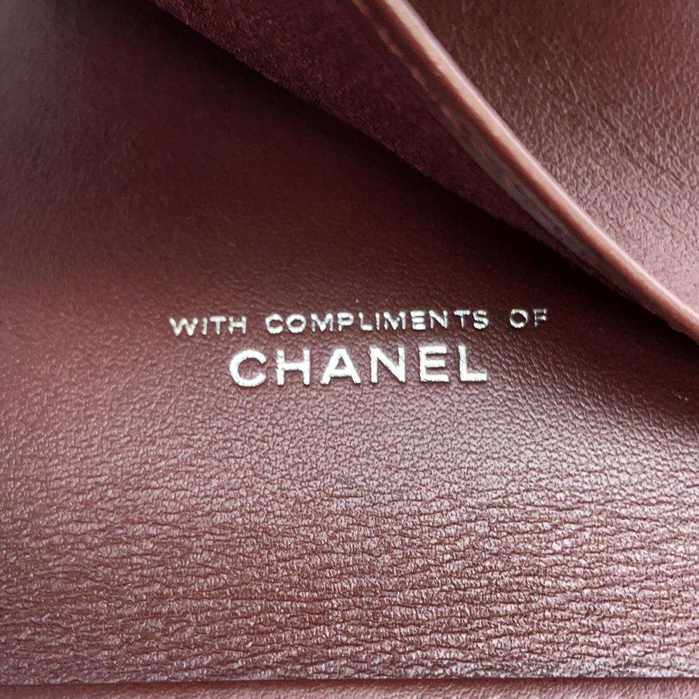 CHANEL Trifold wallet Black Calf Leather
