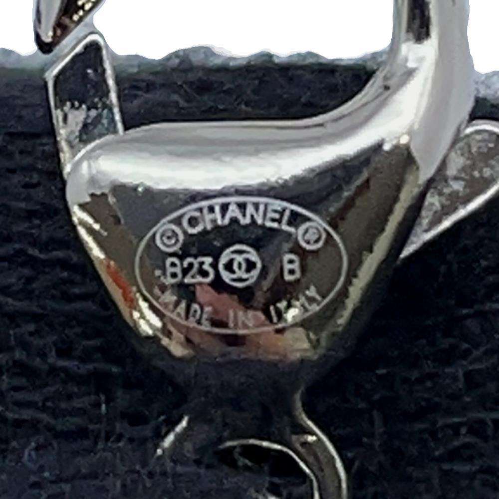 CHANEL CC Logo Heart Necklace SilverABB616 Faux Pearl  Rhinestone Metal