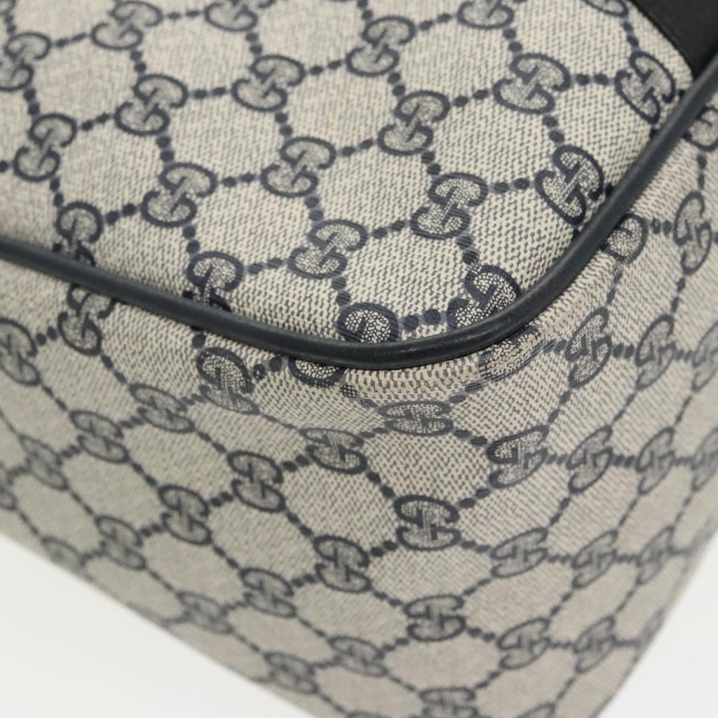 GUCCI GG Supreme Sherry Line Hand Bag PVC 2way Navy Red 39 02 041 100923