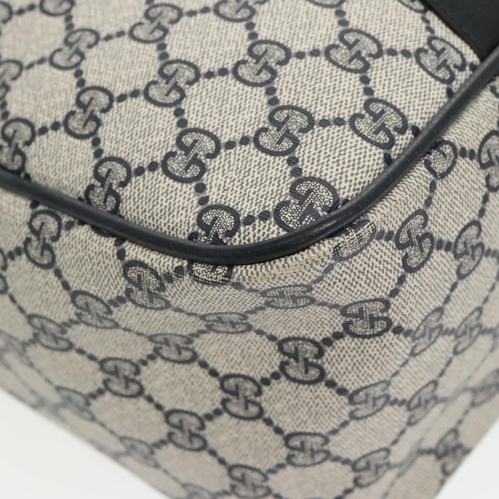 GUCCI GG Supreme Sherry Line Hand Bag PVC 2way Navy Red 39 02 041 100923