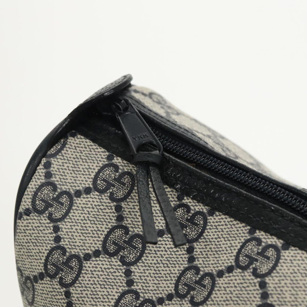 GUCCI GG Supreme Sherry Line Hand Bag PVC 2way Navy Red 39 02 041 100923