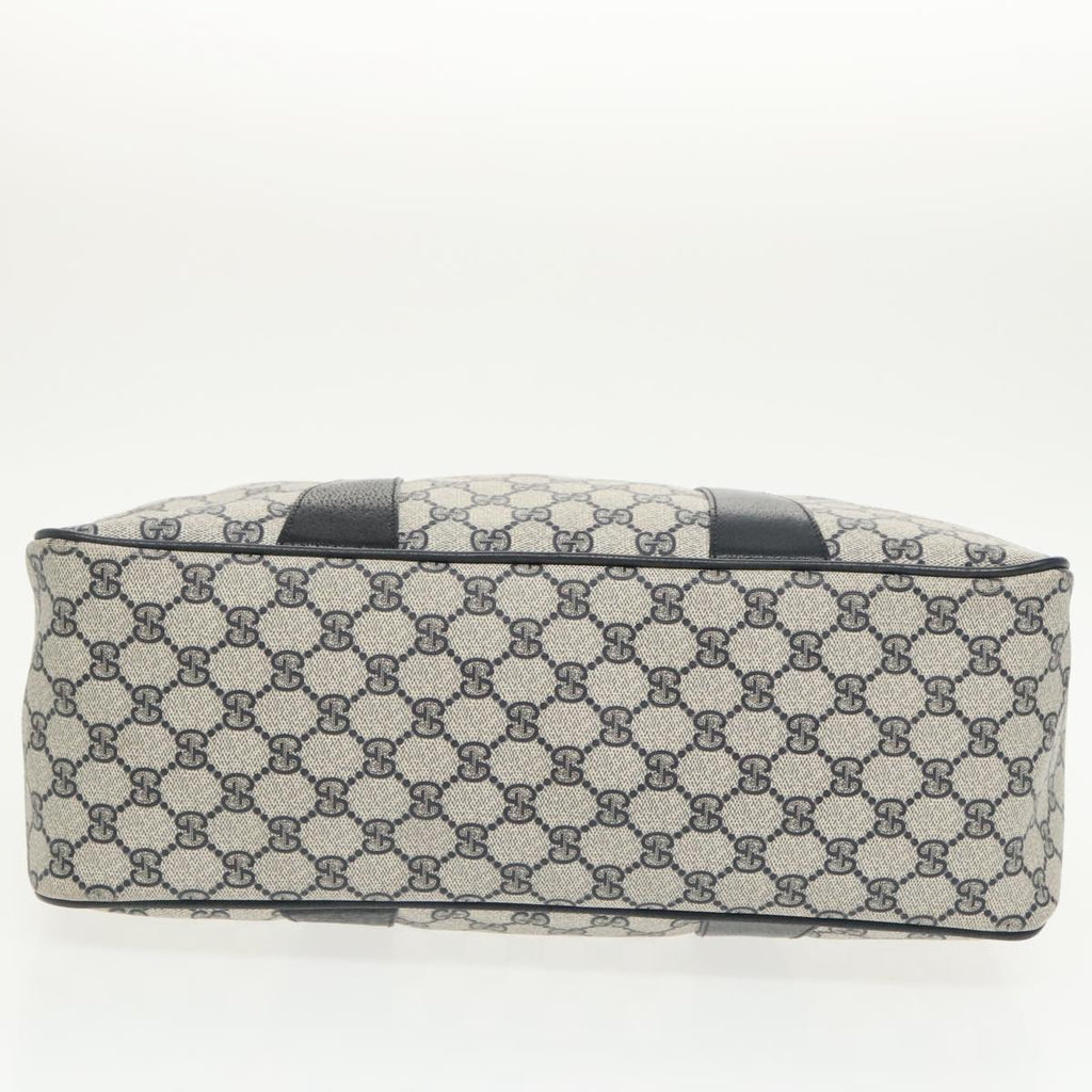 GUCCI GG Supreme Sherry Line Hand Bag PVC 2way Navy Red 39 02 041 100923