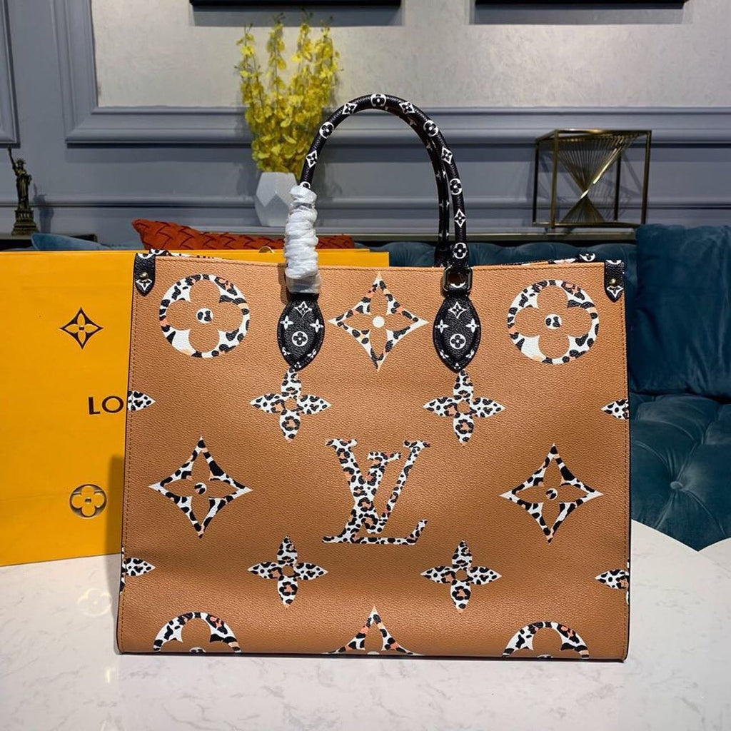 LV Jungle Monogram Giant OnTheGo Tote Bag 41cm For Women Ivoire LV