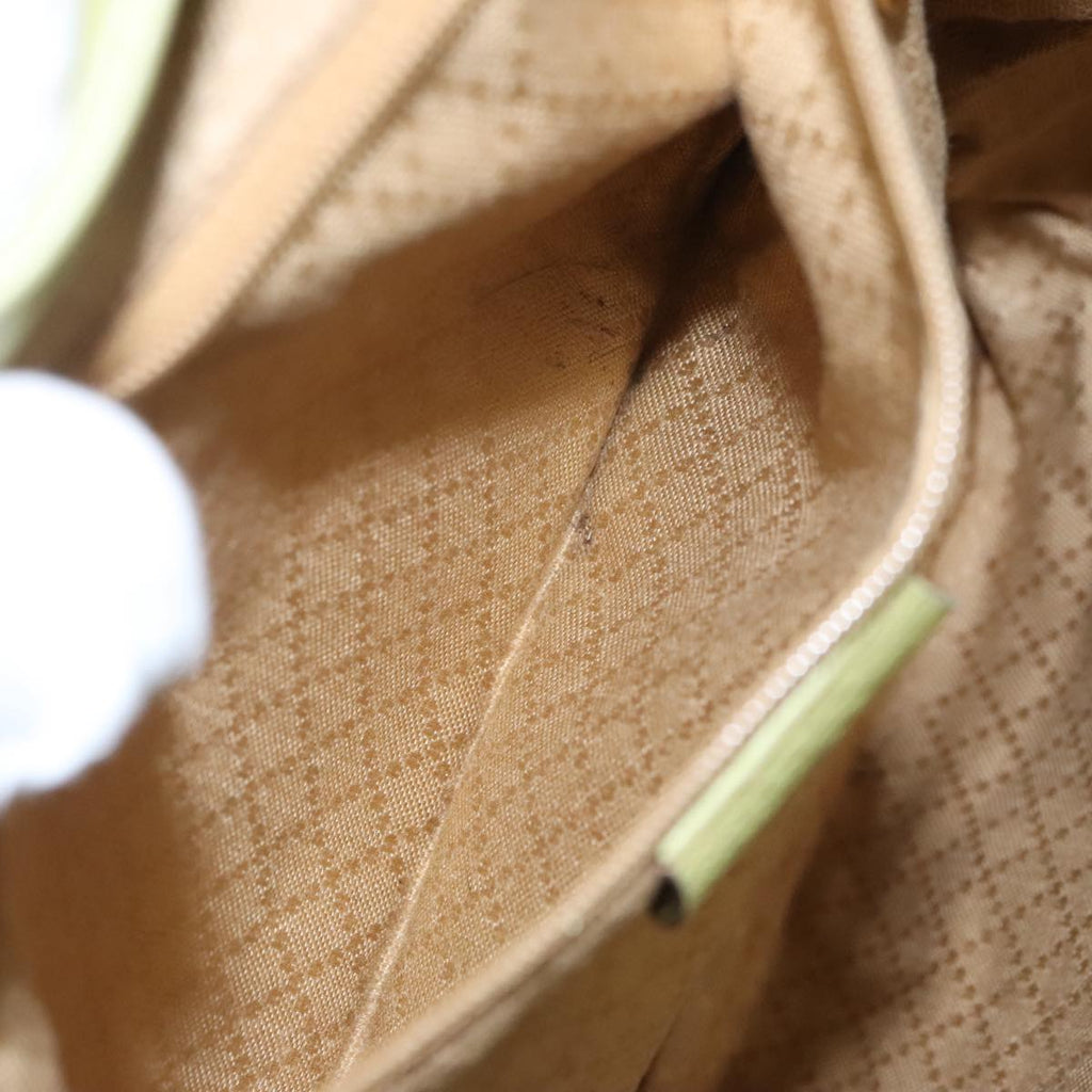 GUCCI Bamboo Backpack Suede Green Gold 003 2058 0016 100938