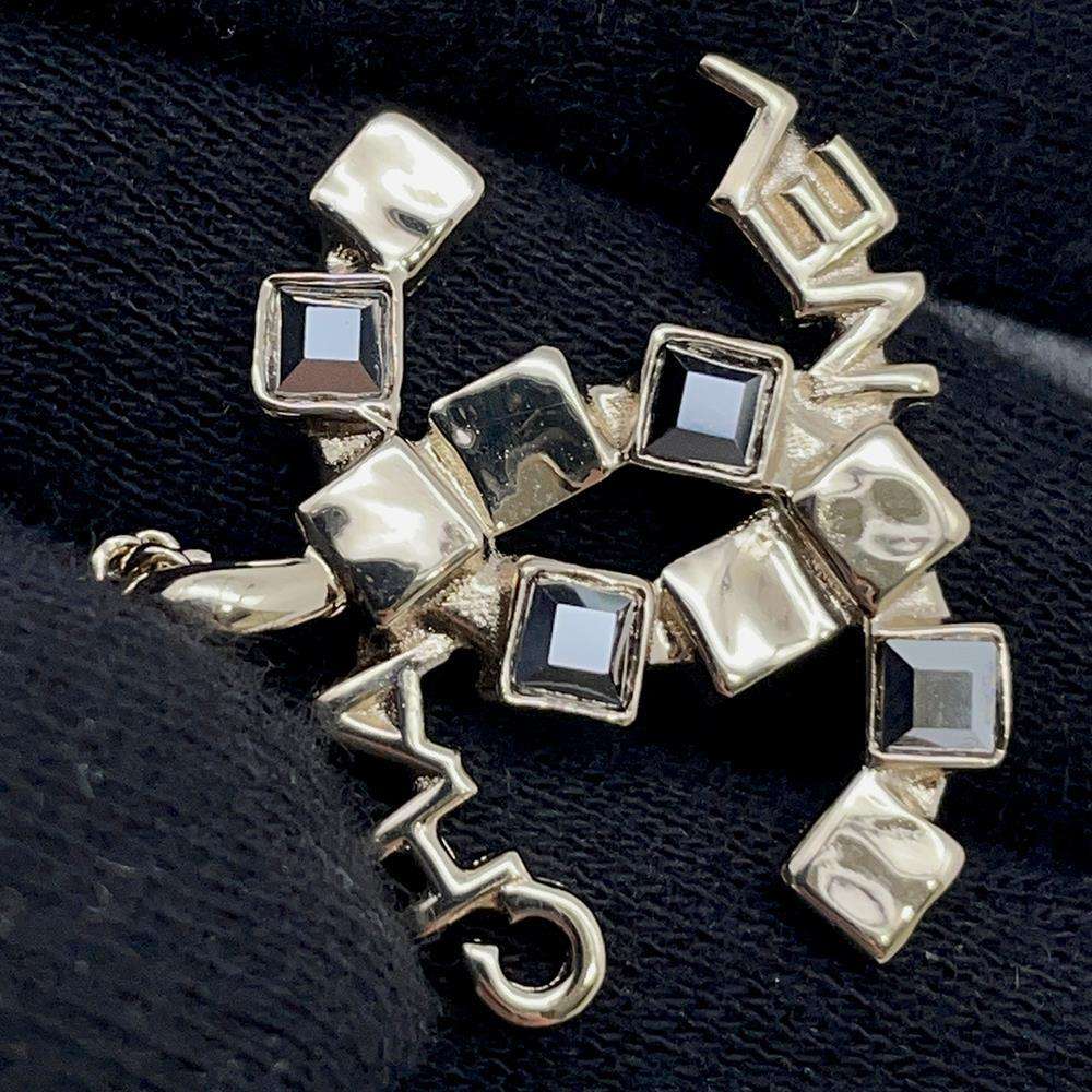CHANEL CC Logo Necklace Champagne GoldABC817 Metal strass