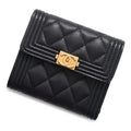 CHANEL Boy Chanel Small Flap Wallet BlackA80734 Caviar Leather