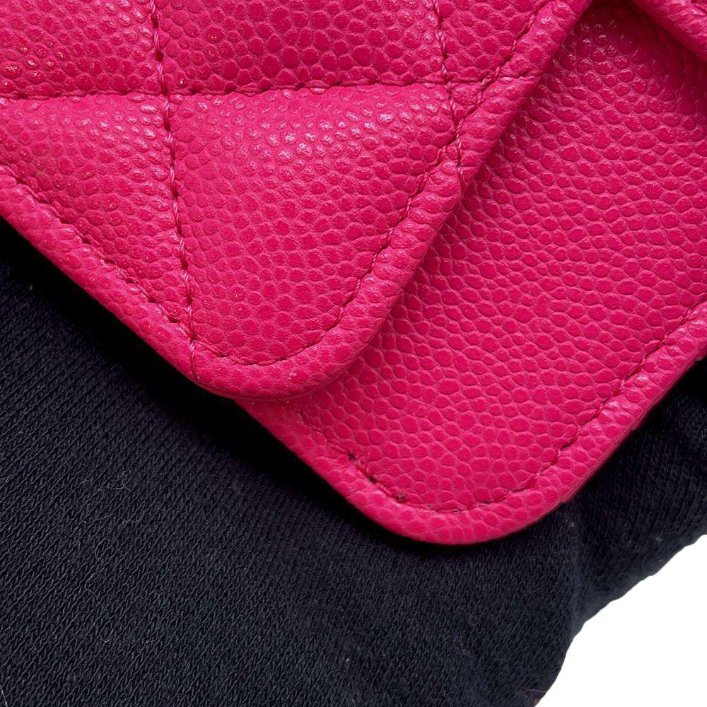 CHANEL Matelasse Coin Card Case PinkAP2570 Caviar Leather