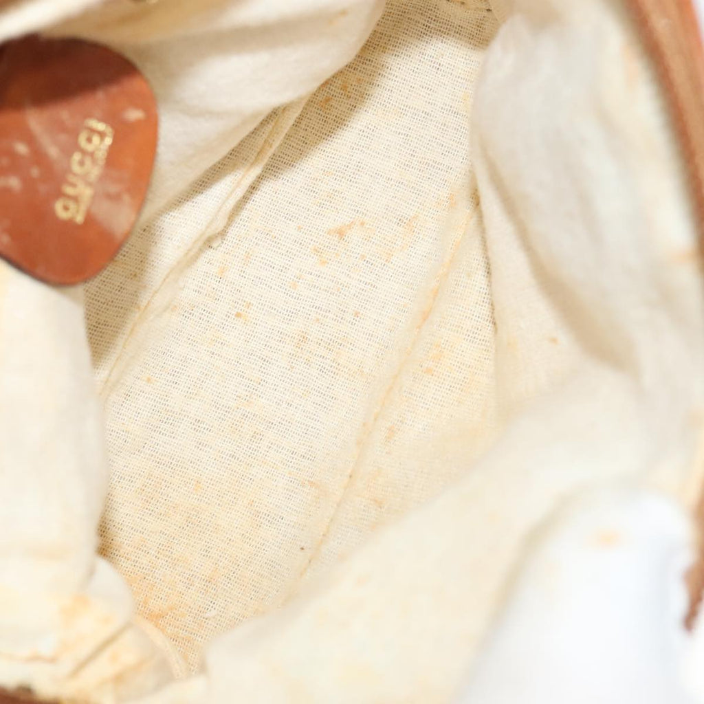GUCCI Bamboo Hand Bag Leather 2way Brown Gold 007 2865 0231 100959