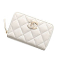 CHANEL Matelasse Coin purse GreigeAP4177 Caviar Leather