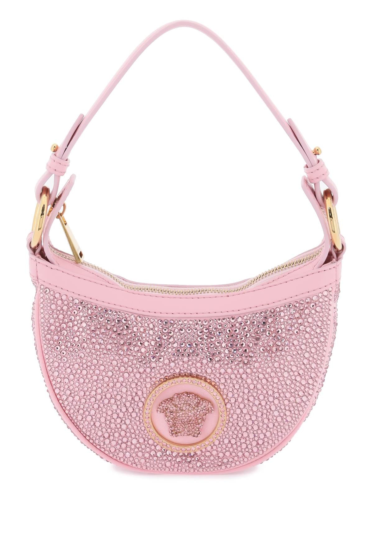 Versace Repeat Mini Hobo Bag With Crystals Women