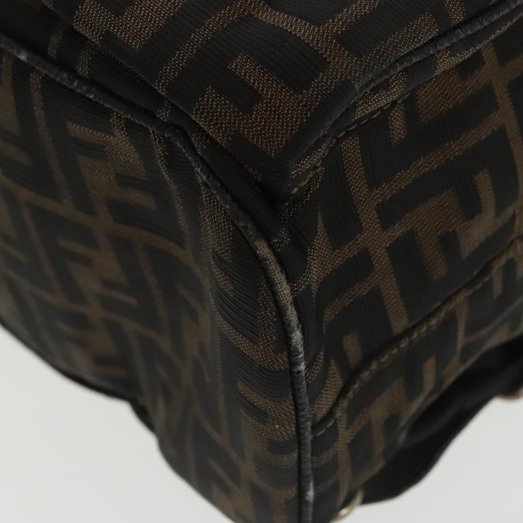 FENDI Zucca Canvas Backpack Brown Black gold 101005