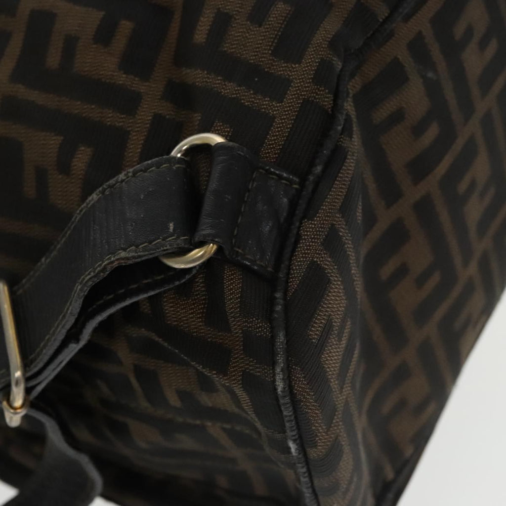 FENDI Zucca Canvas Backpack Brown Black gold 101005