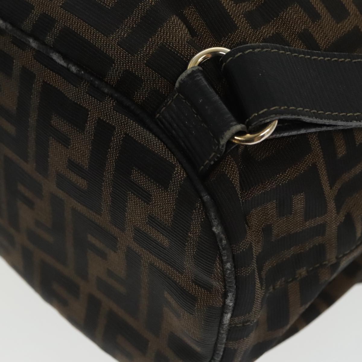 FENDI Zucca Canvas Backpack Brown Black gold 101005