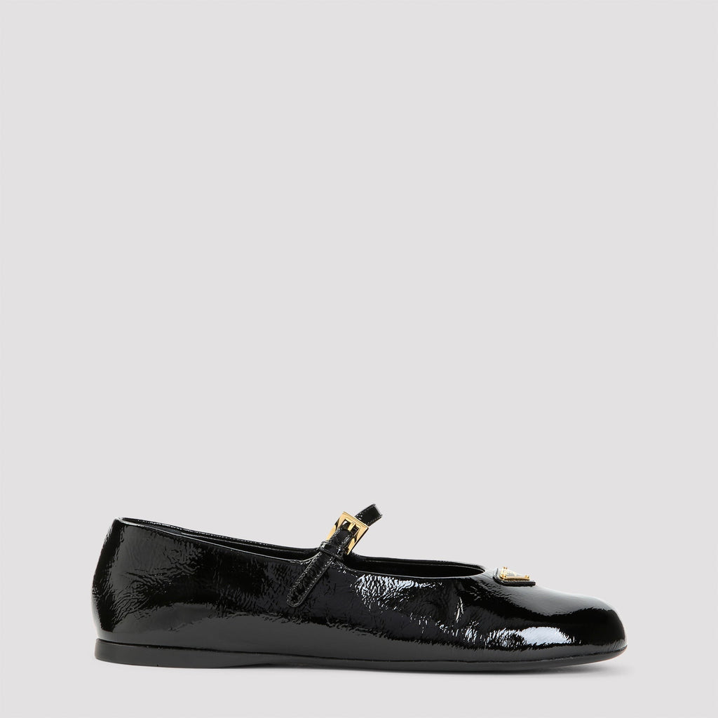PRADA Lamb Leather Ballerina Flats