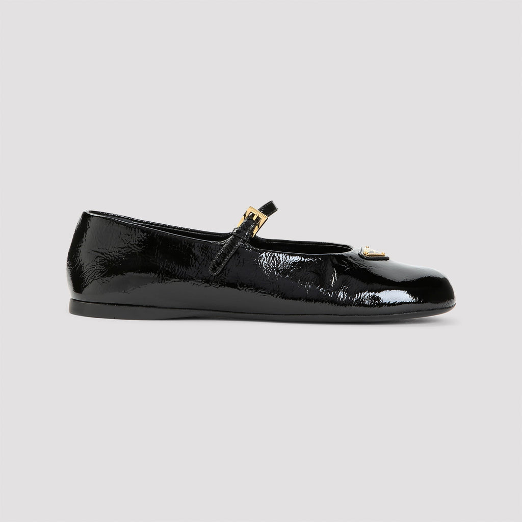 PRADA Lamb Leather Ballerina Flats