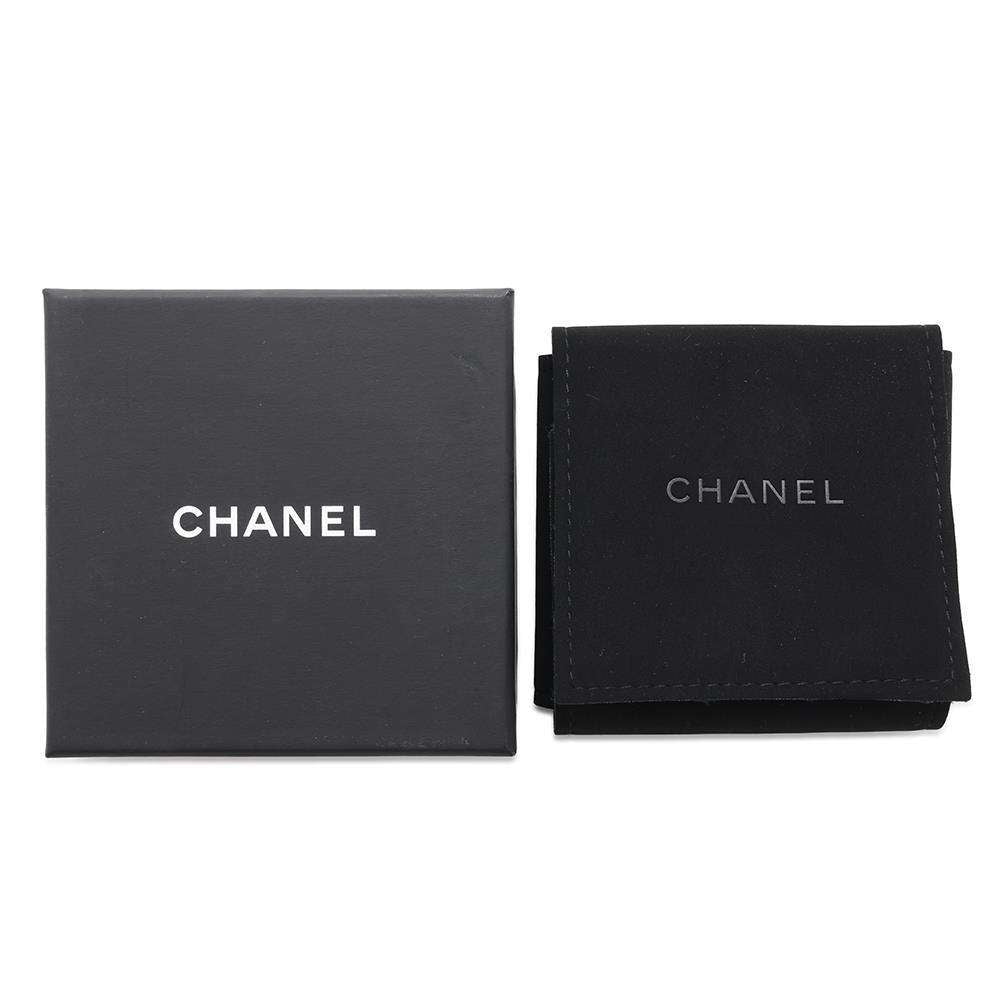CHANEL CC Logo Faux Pearl Brooch Champagne GoldA64978 Metal