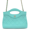 CHANEL CHANEL31 Mini Shopping Bag Turquise BlueAP3656 Calf Leather