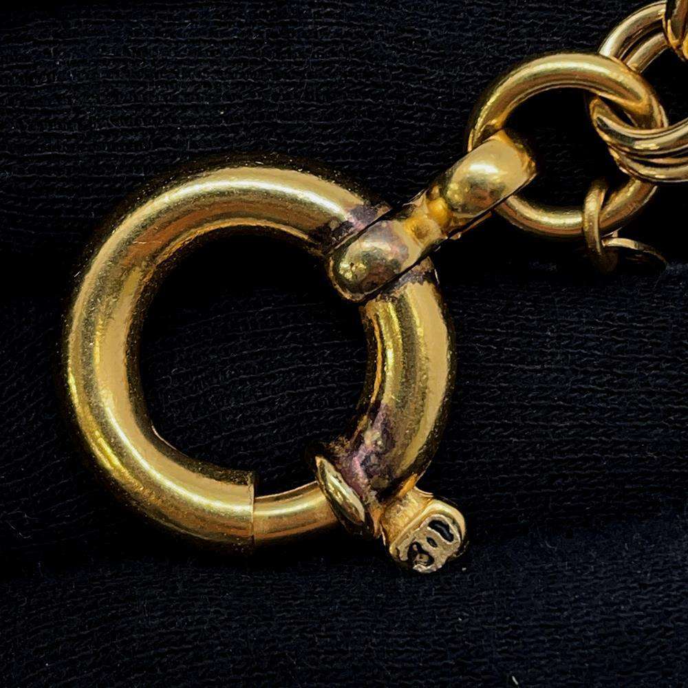 CHANEL CC Logo Necklace Gold Metal