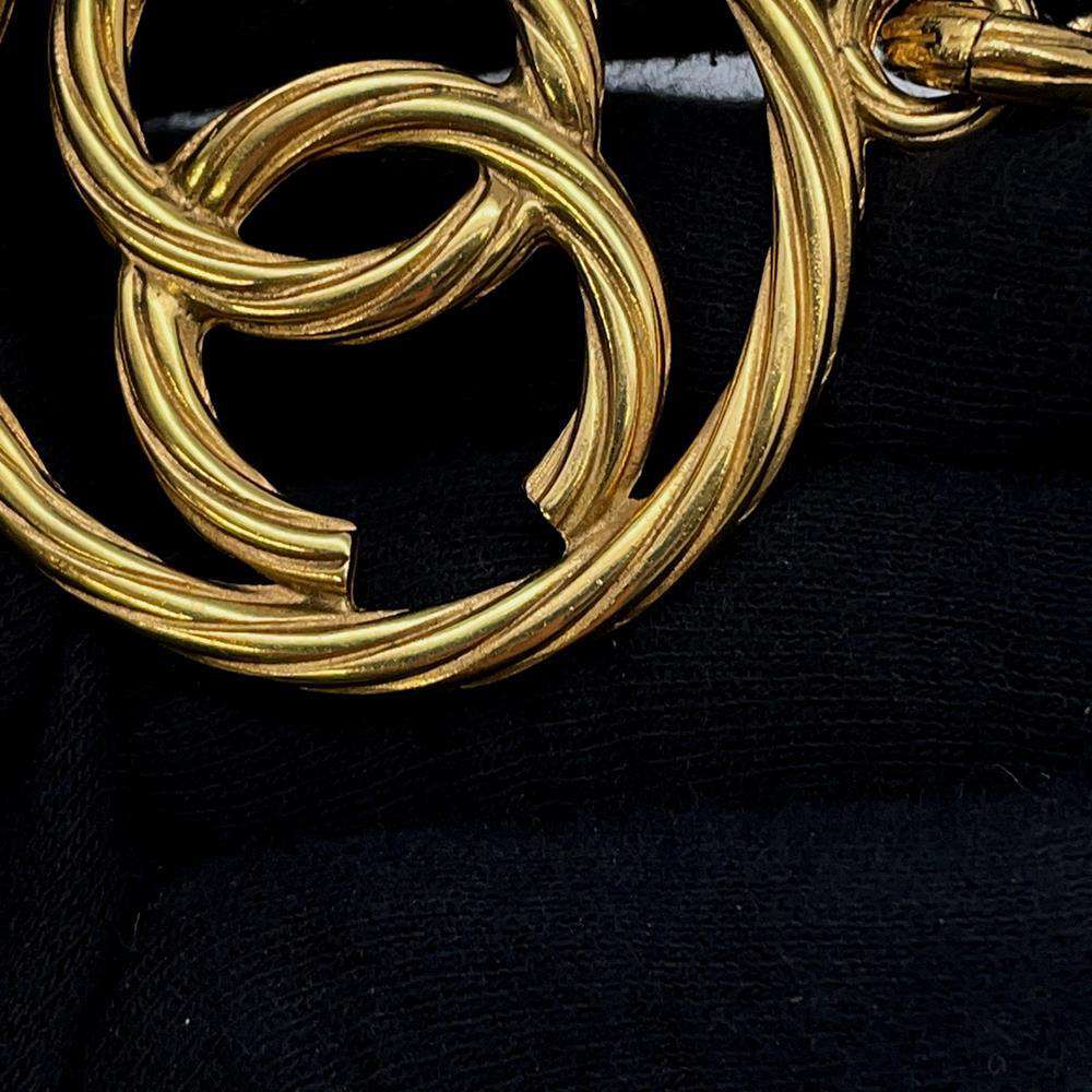 CHANEL CC Logo Necklace Gold Metal
