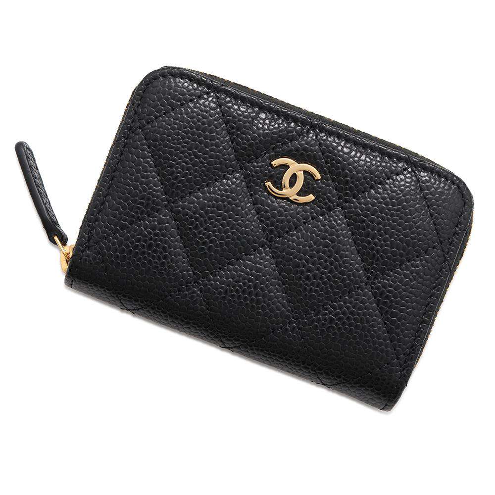 CHANEL Matelasse CC Logo Coin purse BlackAP0216 Caviar Leather