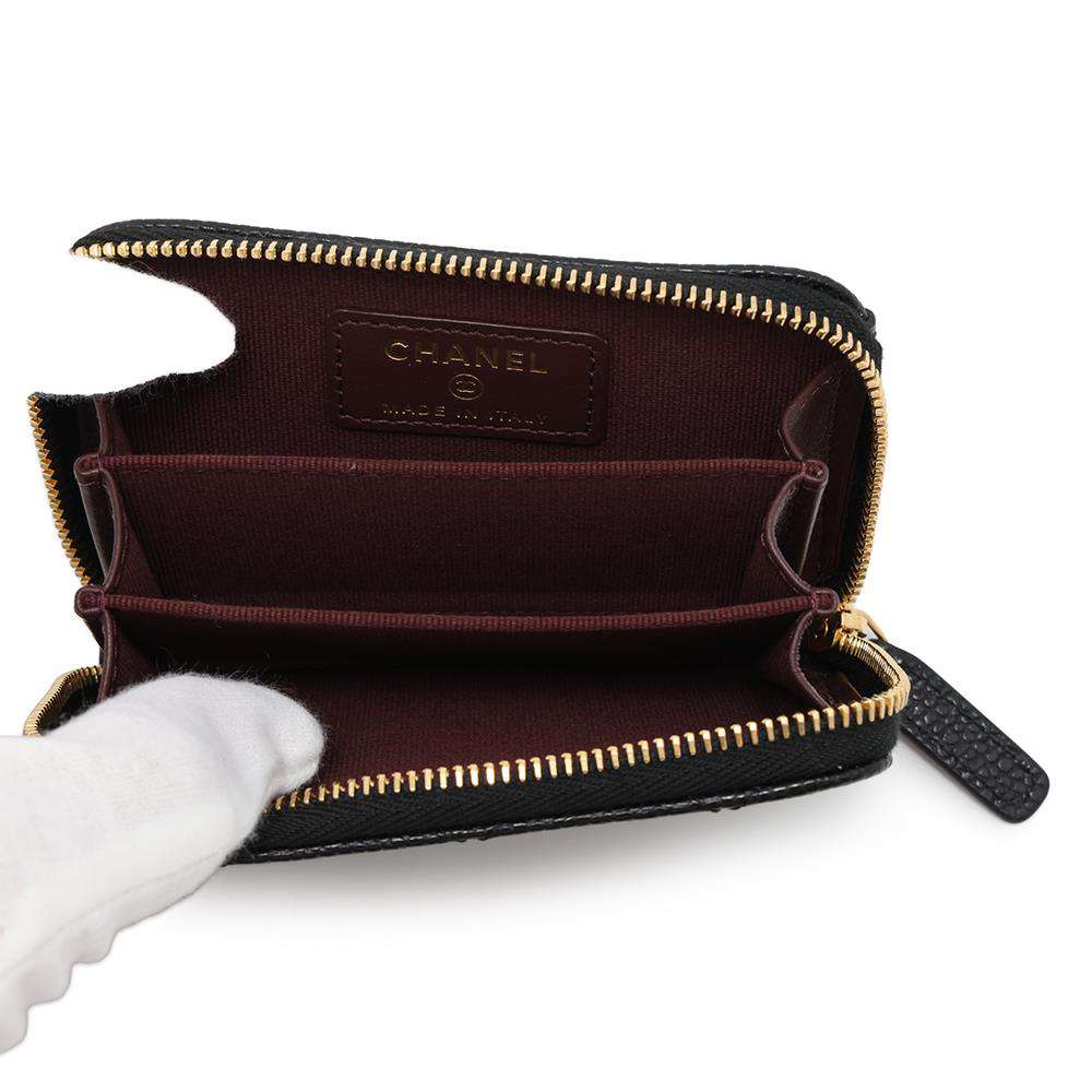 CHANEL Matelasse CC Logo Coin purse BlackAP0216 Caviar Leather