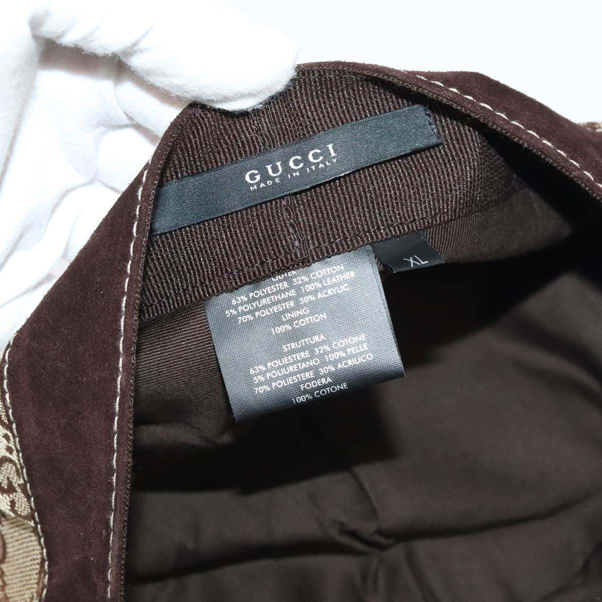 GUCCI GG Canvas Cap XL Beige 101101