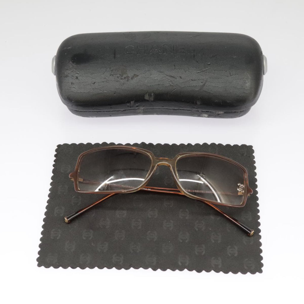 CHANEL Sunglasses plastic Brown CC 101115
