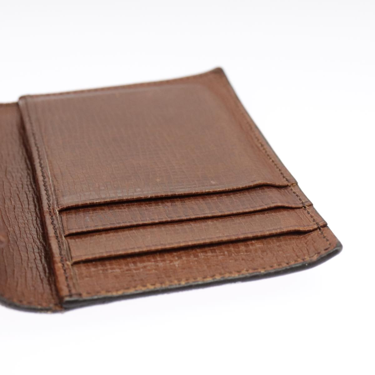 FENDI Zucca Canvas Card Case Black Brown 101122