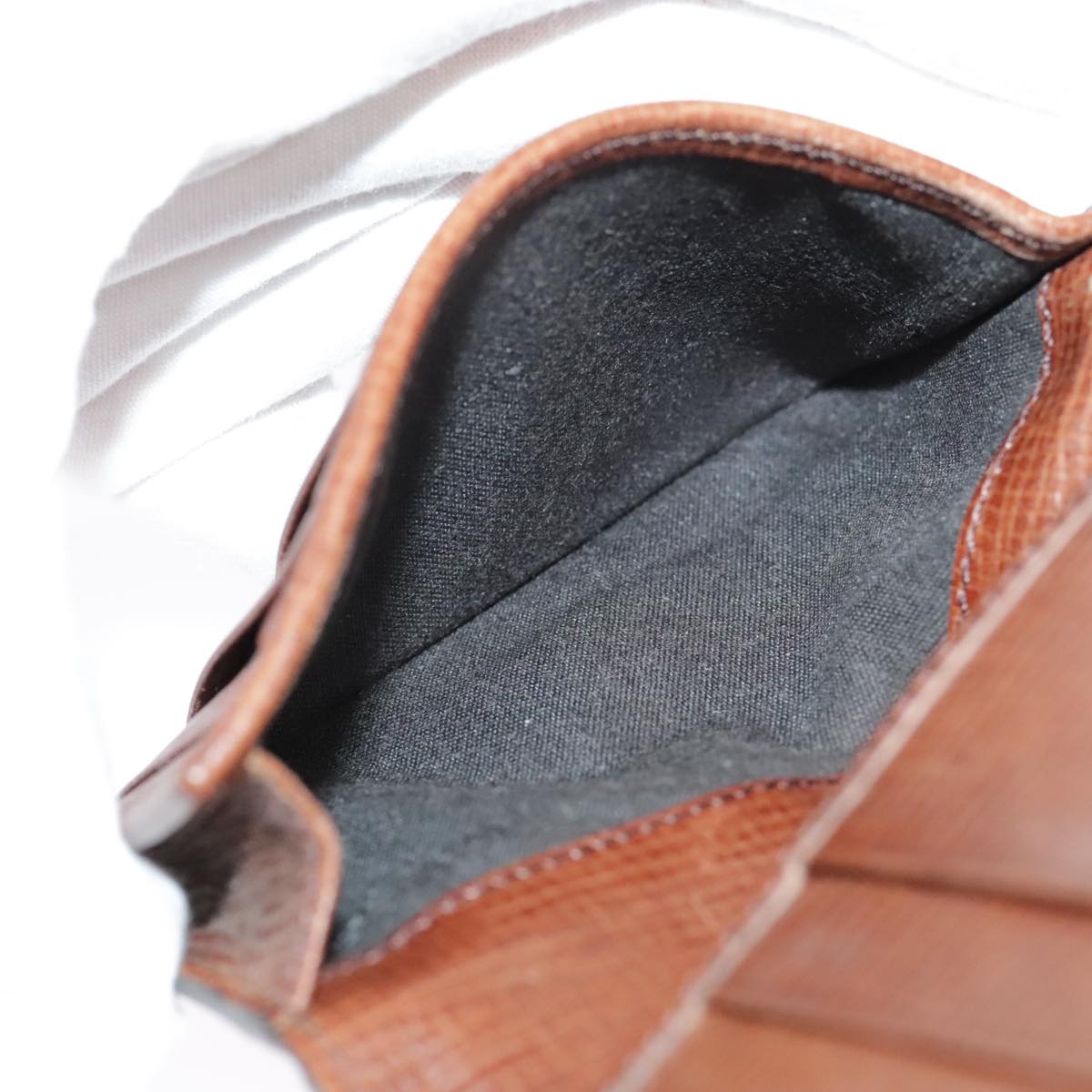 FENDI Zucca Canvas Card Case Black Brown 101122