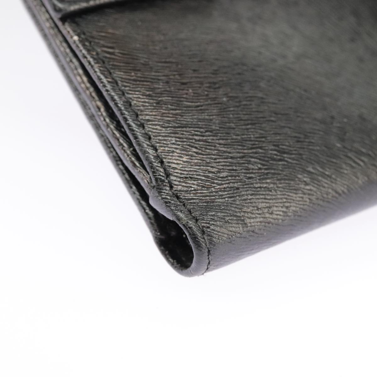 FENDI Wallet Leather Black 101125
