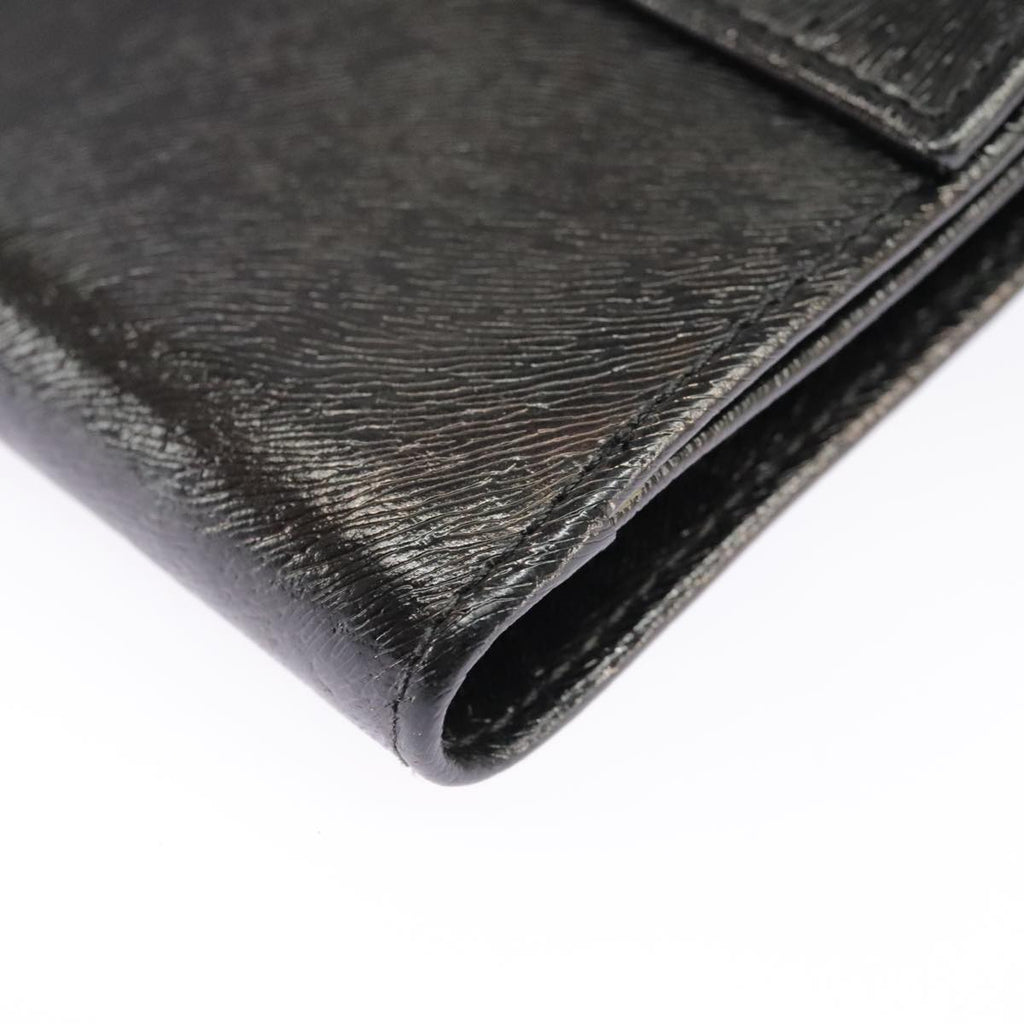 FENDI Wallet Leather Black 101125