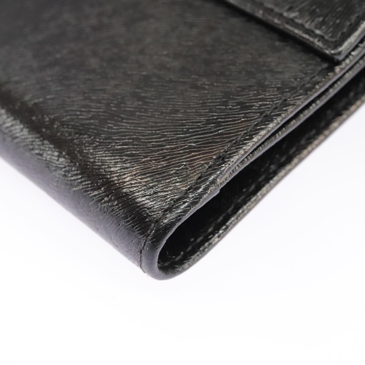 FENDI Wallet Leather Black 101125
