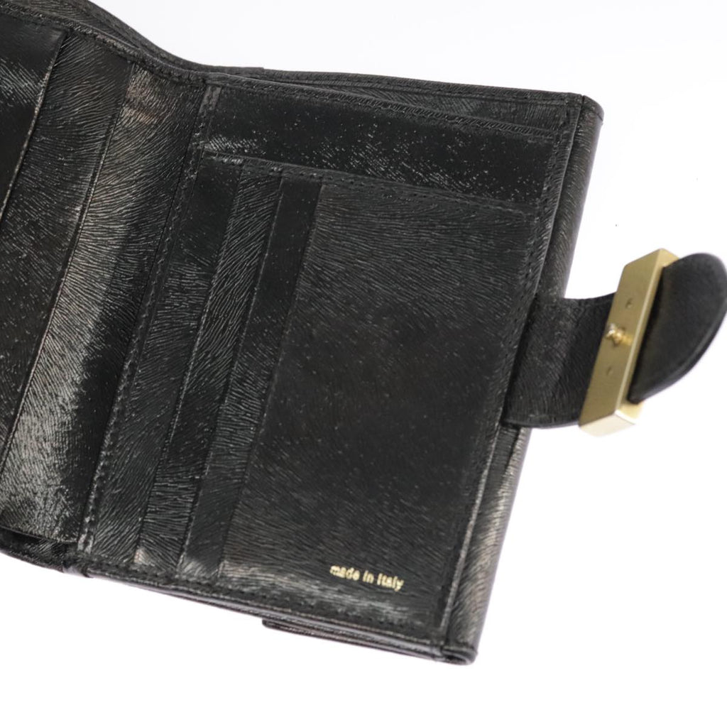 FENDI Wallet Leather Black 101125