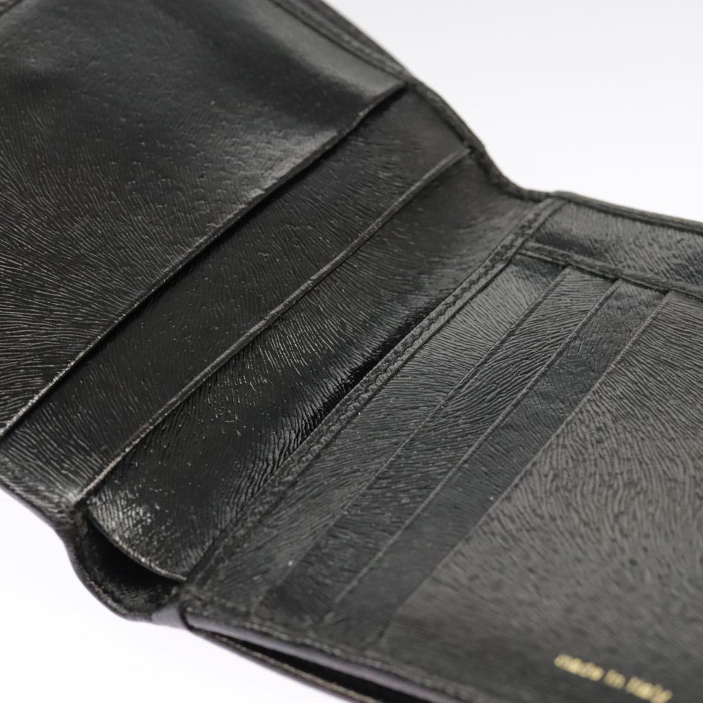 FENDI Wallet Leather Black 101125