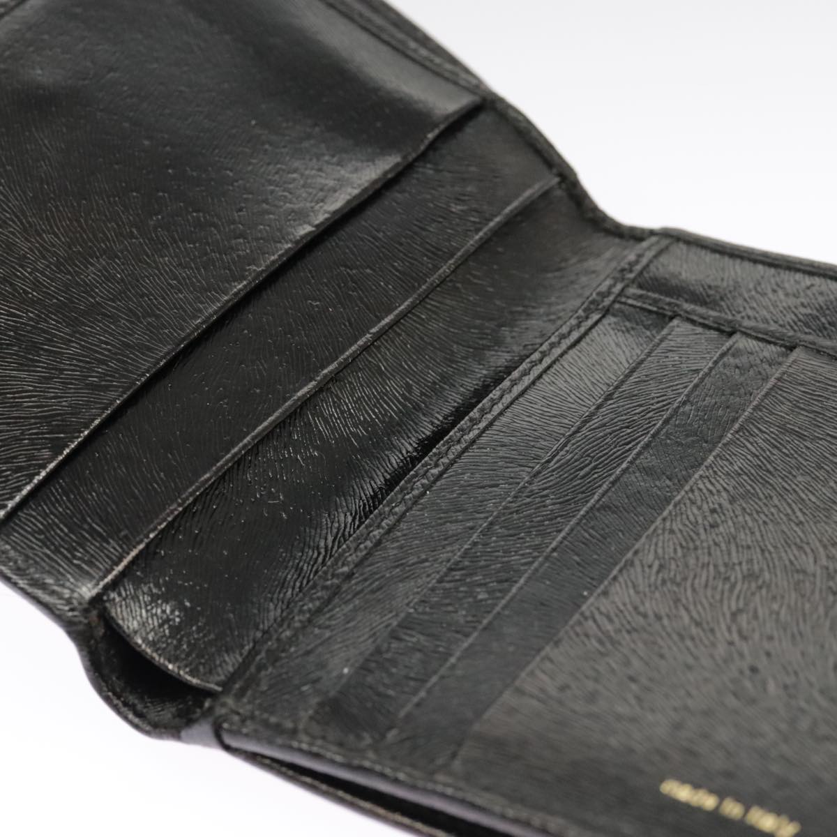 FENDI Wallet Leather Black 101125