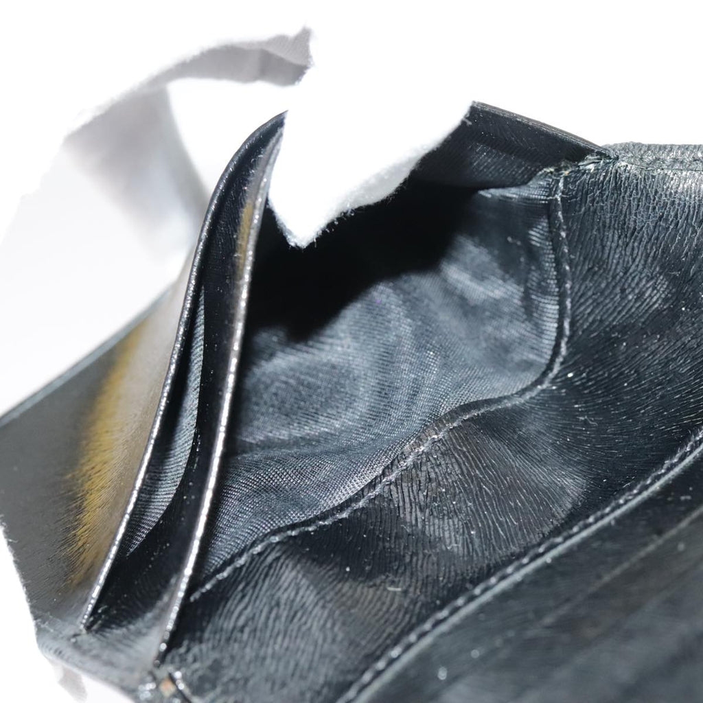 FENDI Wallet Leather Black 101125