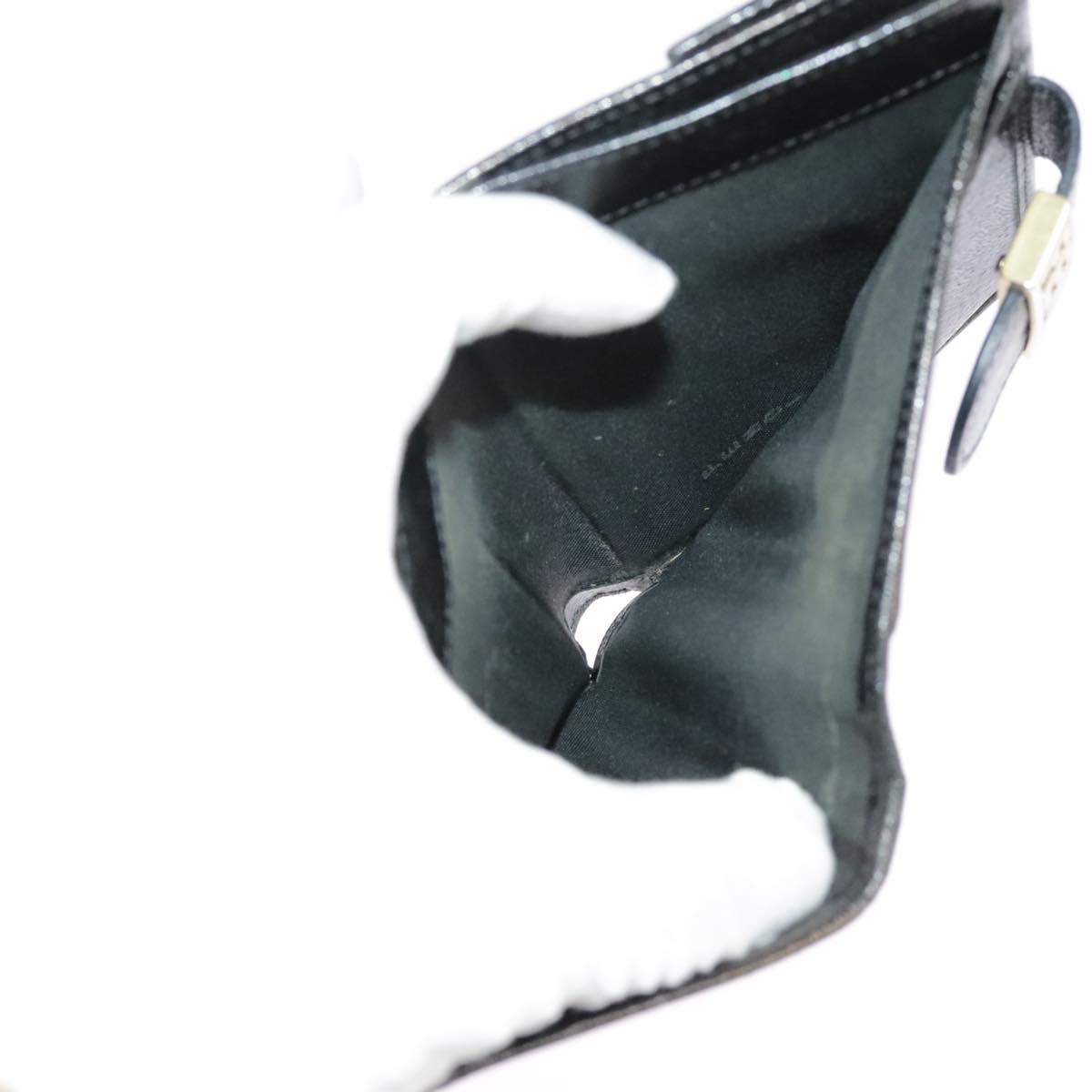 FENDI Wallet Leather Black 101125