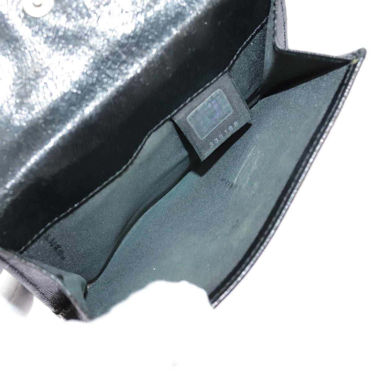 FENDI Wallet Leather Black 101125