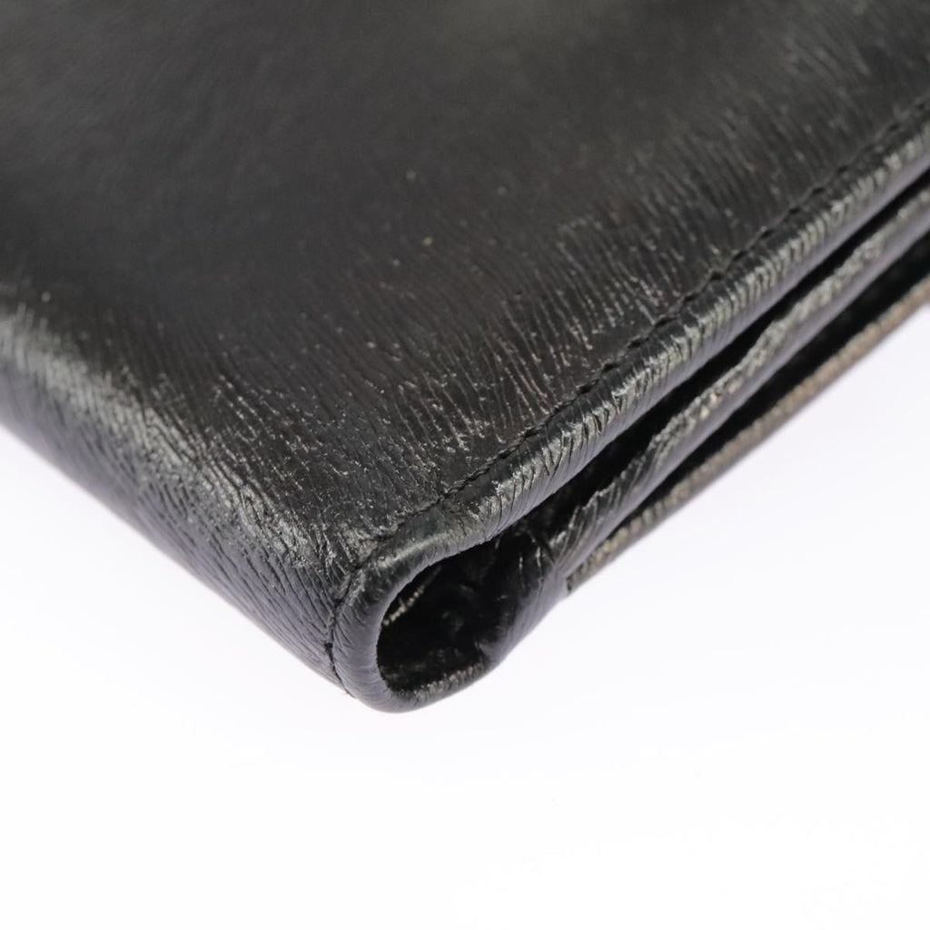 FENDI Wallet Leather Black 101125