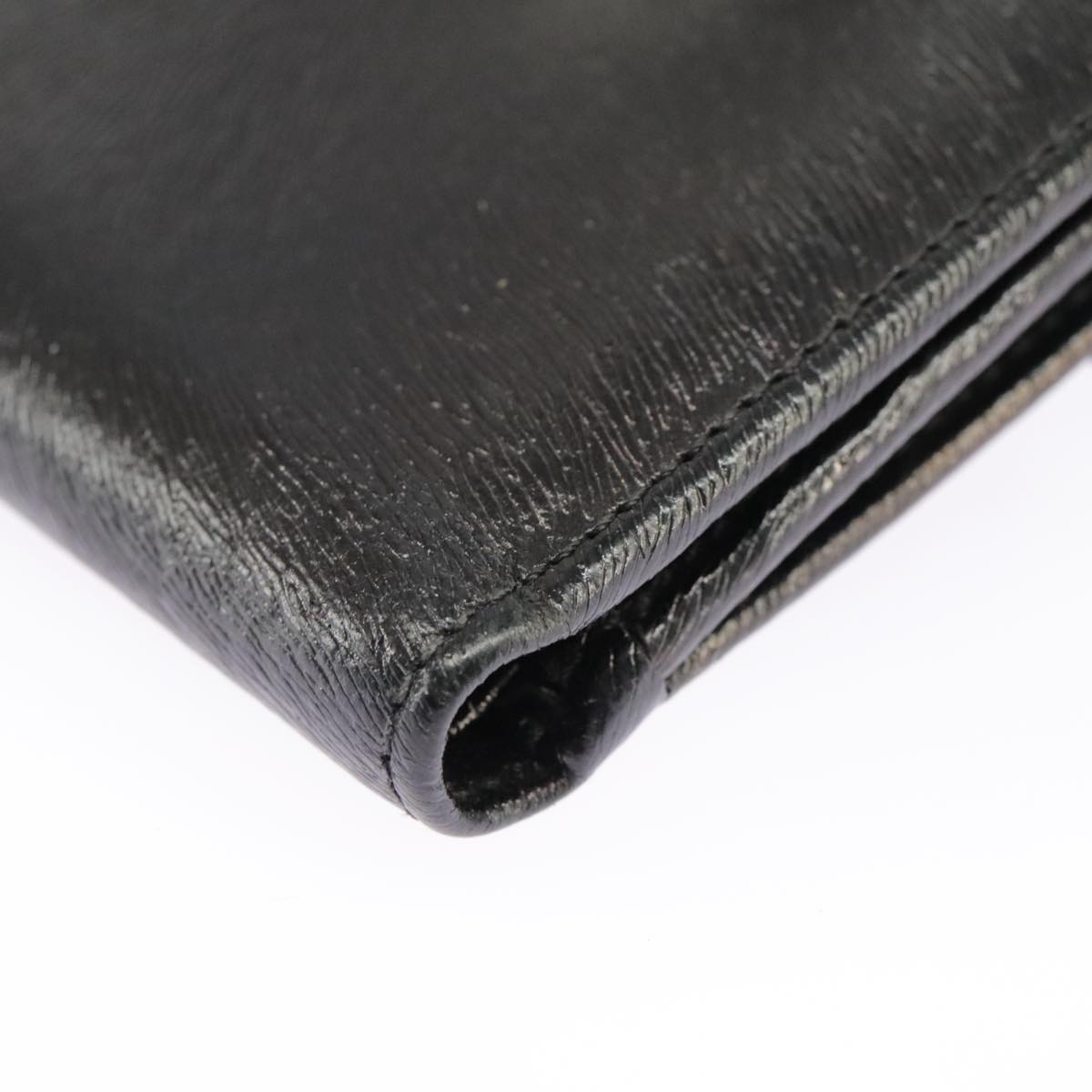 FENDI Wallet Leather Black 101125