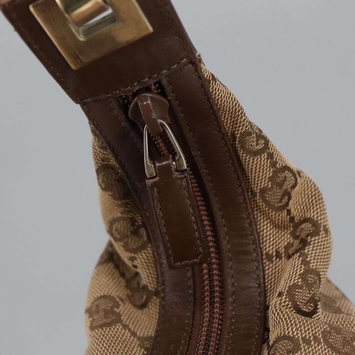 GUCCI GG Canvas Shoulder Bag Beige Gold 001 4204 101137