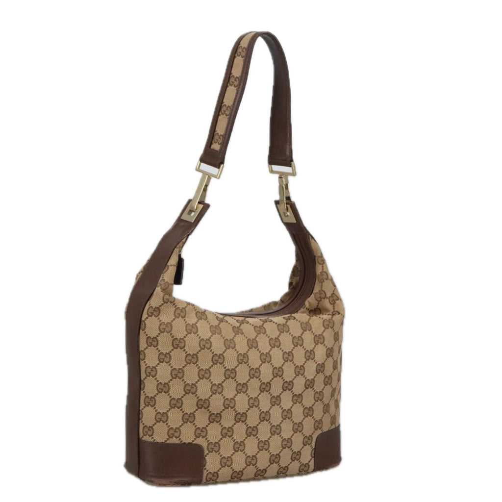 GUCCI GG Canvas Shoulder Bag Beige Gold 001 4204 101137