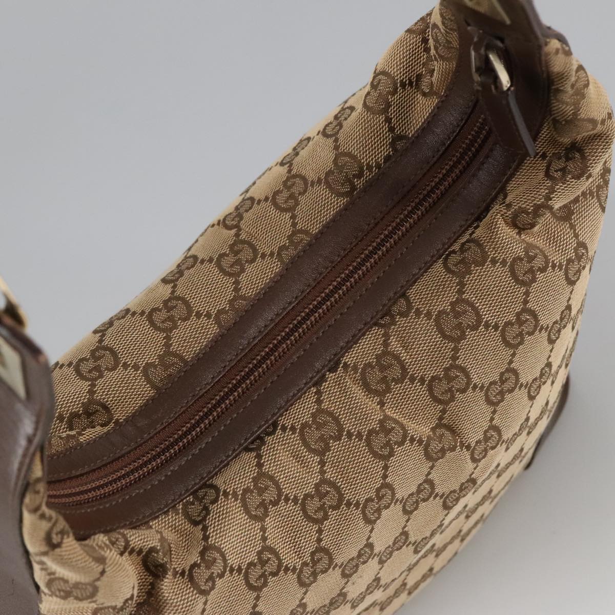 GUCCI GG Canvas Shoulder Bag Beige Gold 001 4204 101137